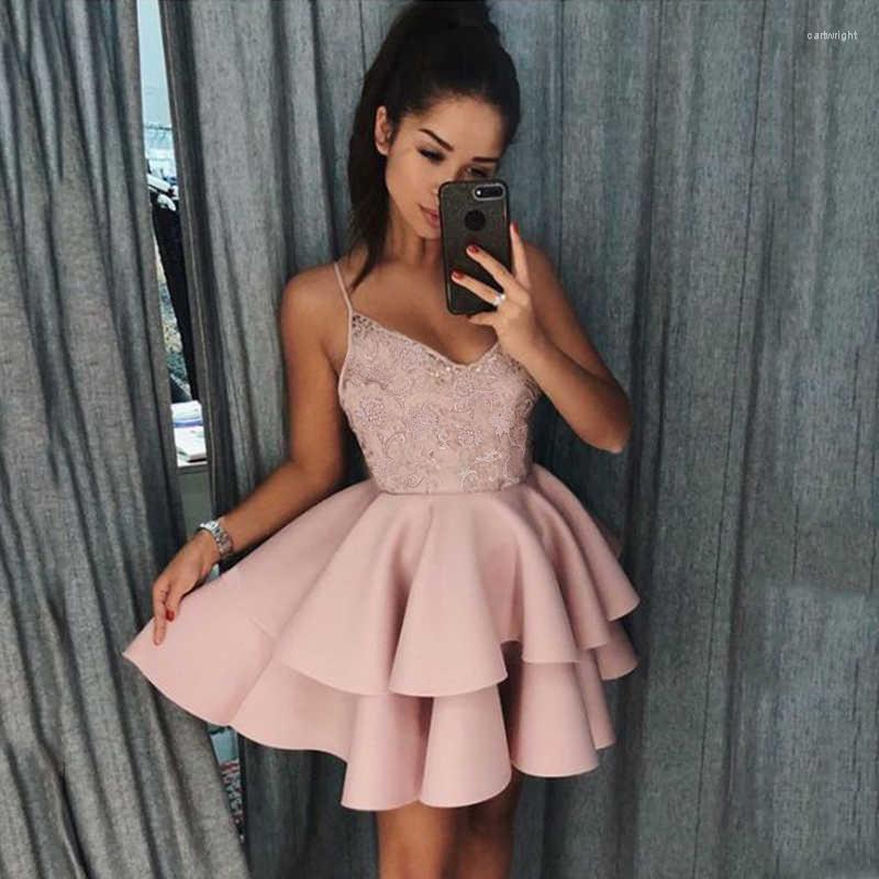 Casual Dresses Sexy Pink Lace Party Dress Night Club Women Sleeveless Strap Summer Sundress A Line Solid Layered Ruffles Female
Casual Dresses Sexy Pink Lace Party Dress Night Club Women Sleeveless Strap Summer Sundress A Line Solid Layered Ruffles Female