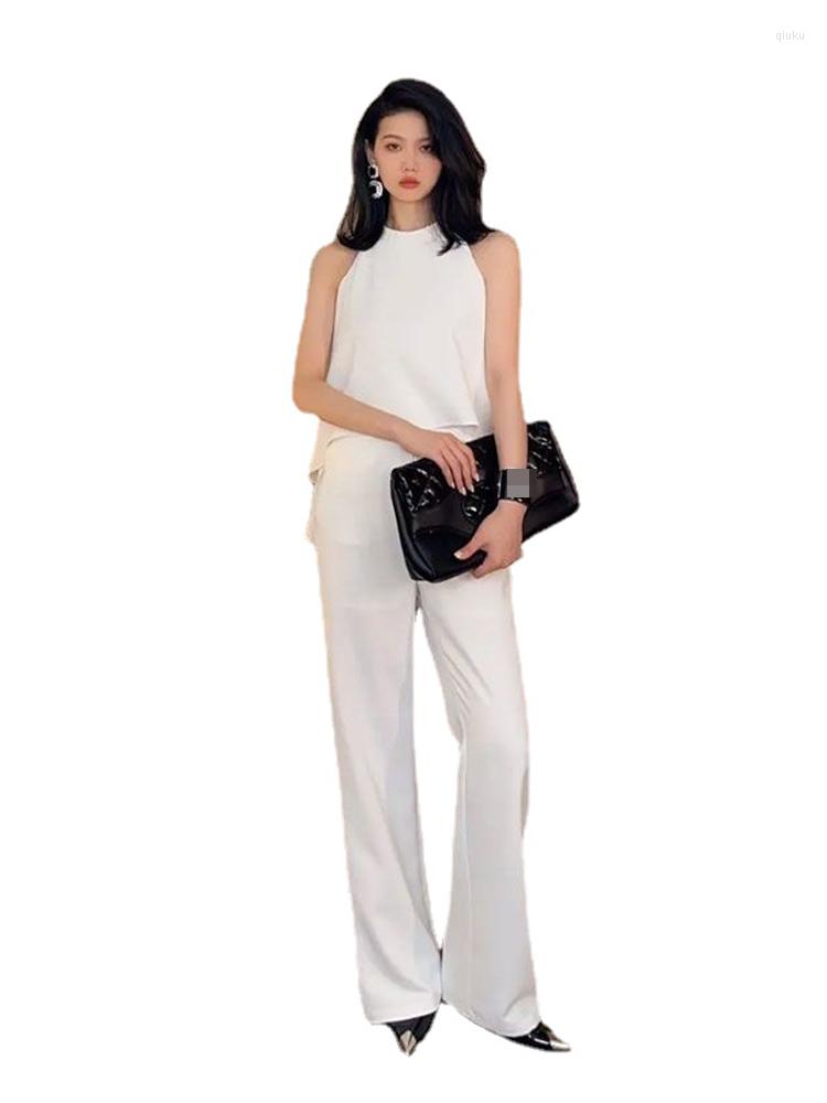 Women' Pants White Color Jumpsuit Summer 2023 Design High Waist Temperament Chiffon Female Playsuit
Women' Pants White Color Jumpsuit Summer 2023 Design High Waist Temperament Chiffon Female Playsuit