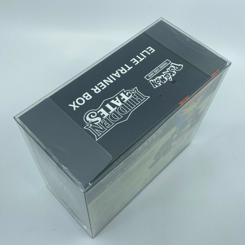 PVC Elite Trainer Box ETB Protector Case Protective Card Display Showcase 5 Pieces Dustproof Clear Plastic Bins Self Assembling