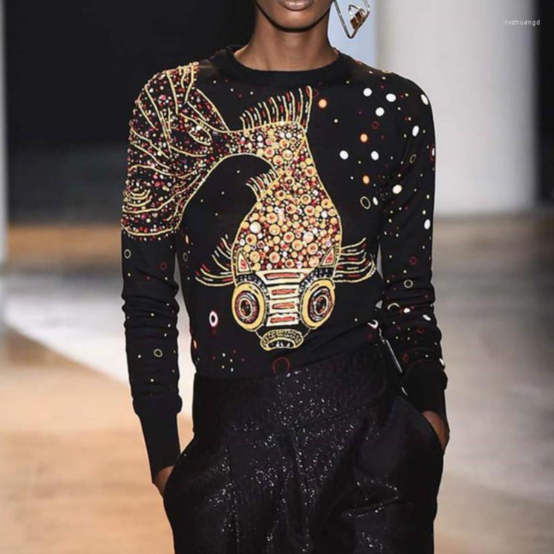 Women's Sweaters Women's Goldfish Diamonds Pullovers Beaded Embroidery Handmade Bottoming Sweater Knitted Shirts Tops Sueter Mujer, Black
Women's Sweaters Women's Goldfish Diamonds Pullovers Beaded Embroidery Handmade Bottoming Sweater Knitted Shirts Tops Sueter Mujer, Black