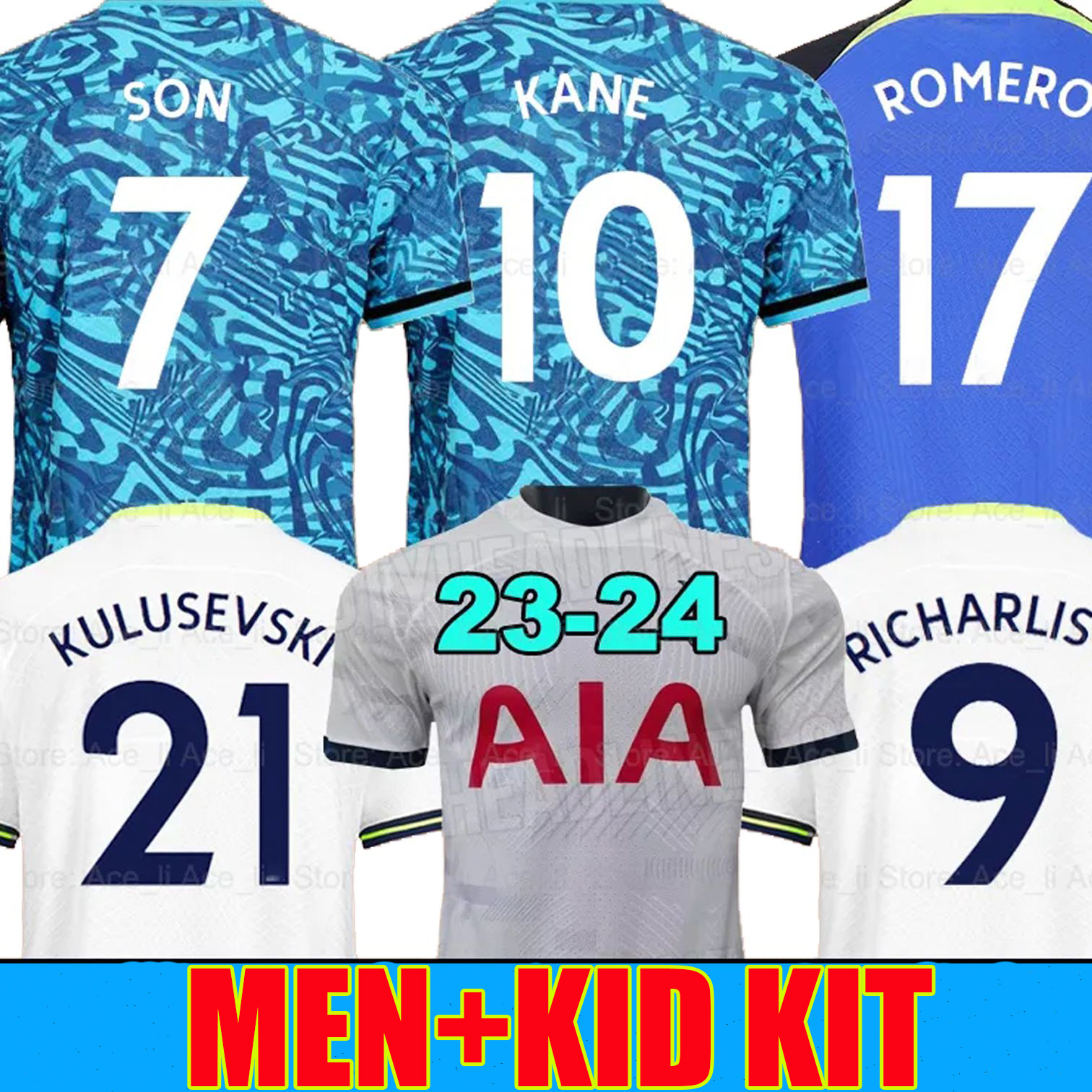 22 23 24 RICHARLISON KANE Soccer Jerseys SON Tottenham 2022 2023 2024 Football shirt SPURS Men kids kit, 23 24 home
22 23 24 RICHARLISON KANE Soccer Jerseys SON Tottenham 2022 2023 2024 Football shirt SPURS Men kids kit, 23 24 home