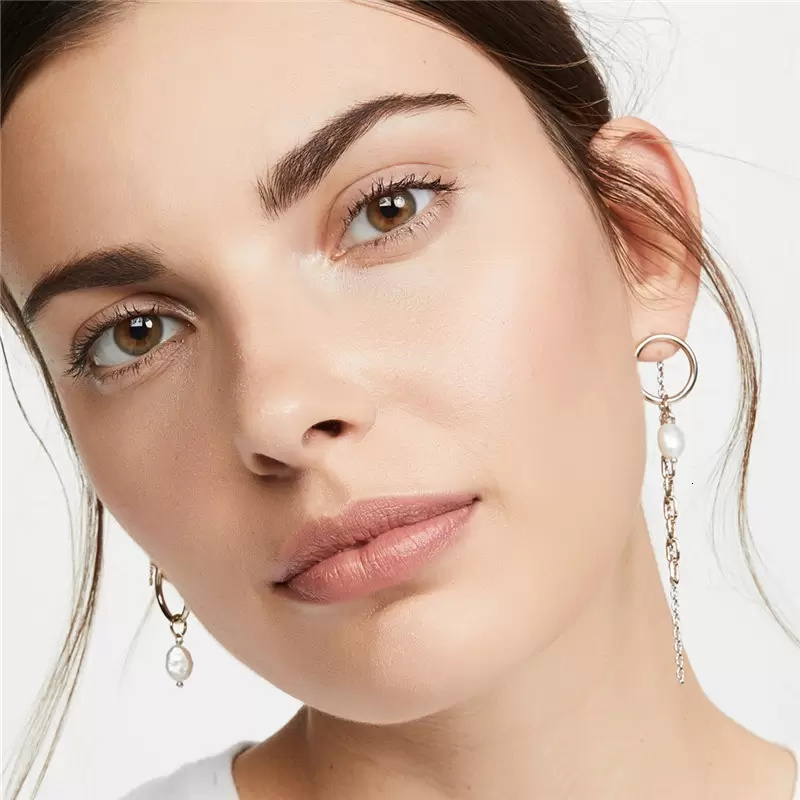 Dangle Chandelier Fashion Ins Trendy Justine Clenquet Earrings Female Long Temperament Pendant Pearl Earring Hip Hop Jewelry For Women 230413