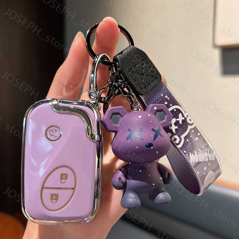 Key Rings NEW TPU Car Remote Key Case Cover Fob For Lexus CT200H GX400 RX350 IS250 IS300C RX270 ES240 ES350 LS460 GS300 450h 460h Keychain J230413