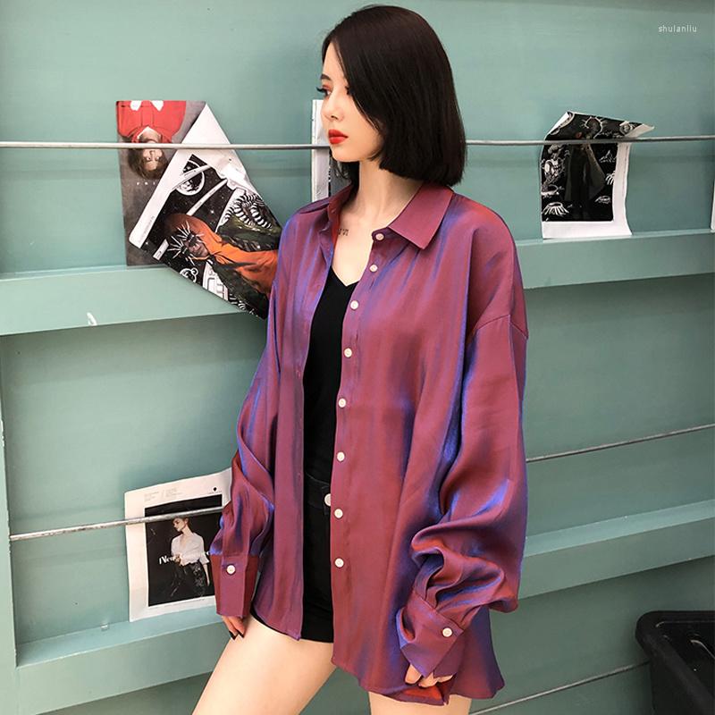 Women' Blouses Harajuku Korean Autumn Loose Long Sleeve Ladies Button Blouse Tops Streetwear Causal Women Shirts
Women' Blouses Harajuku Korean Autumn Loose Long Sleeve Ladies Button Blouse Tops Streetwear Causal Women Shirts