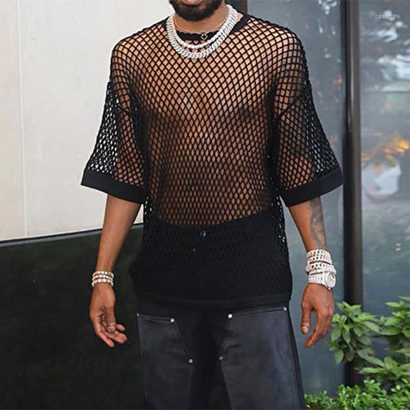 Men' T Shirts Fashion O Neck Half Sleeve Fishing Net Summer Streetwear Men Clothes Tees Men' Sexy Hollow Out See Through Loose Tops, 01 black
Men' T Shirts Fashion O Neck Half Sleeve Fishing Net Summer Streetwear Men Clothes Tees Men' Sexy Hollow Out See Through Loose Tops, 01 black