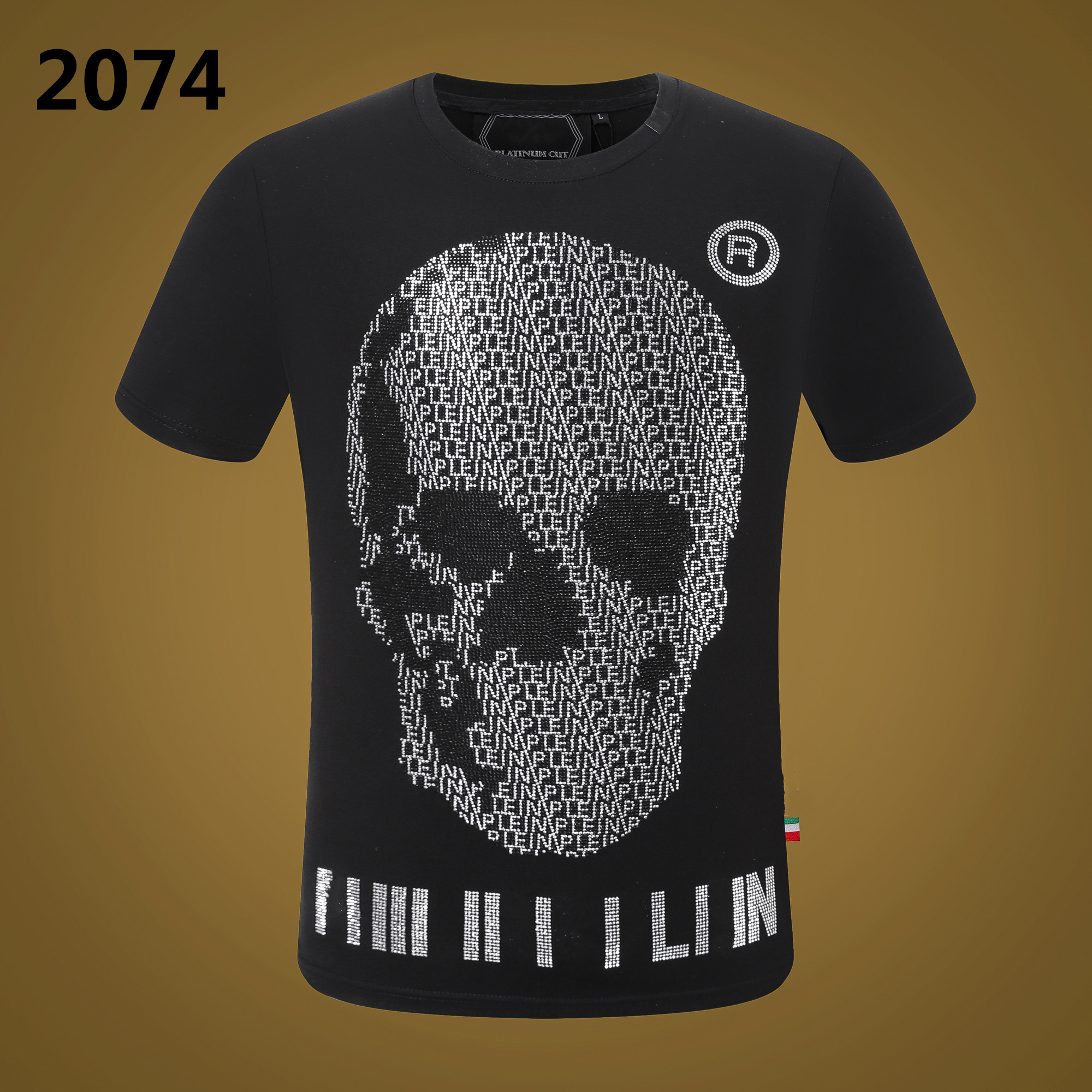 PP Fashion Men's Designer slim fit T-shirt Summer rhinestone Short Sleeve Round Neck shirt tee Skulls Print Tops Streetwear collar Polos M-xxxL P2074, 12
PP Fashion Men's Designer slim fit T-shirt Summer rhinestone Short Sleeve Round Neck shirt tee Skulls Print Tops Streetwear collar Polos M-xxxL P2074, 12