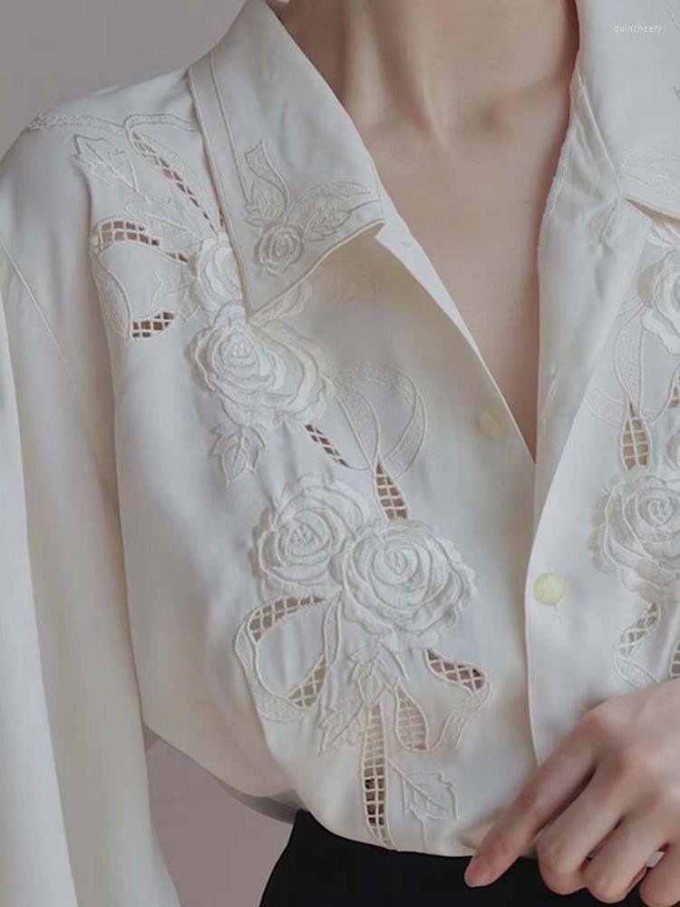 Women' Blouses 2023 Spring And Summer Unique Chic Top White Embroidered Hollow-out Shirt Female Blouse
Women' Blouses 2023 Spring And Summer Unique Chic Top White Embroidered Hollow-out Shirt Female Blouse