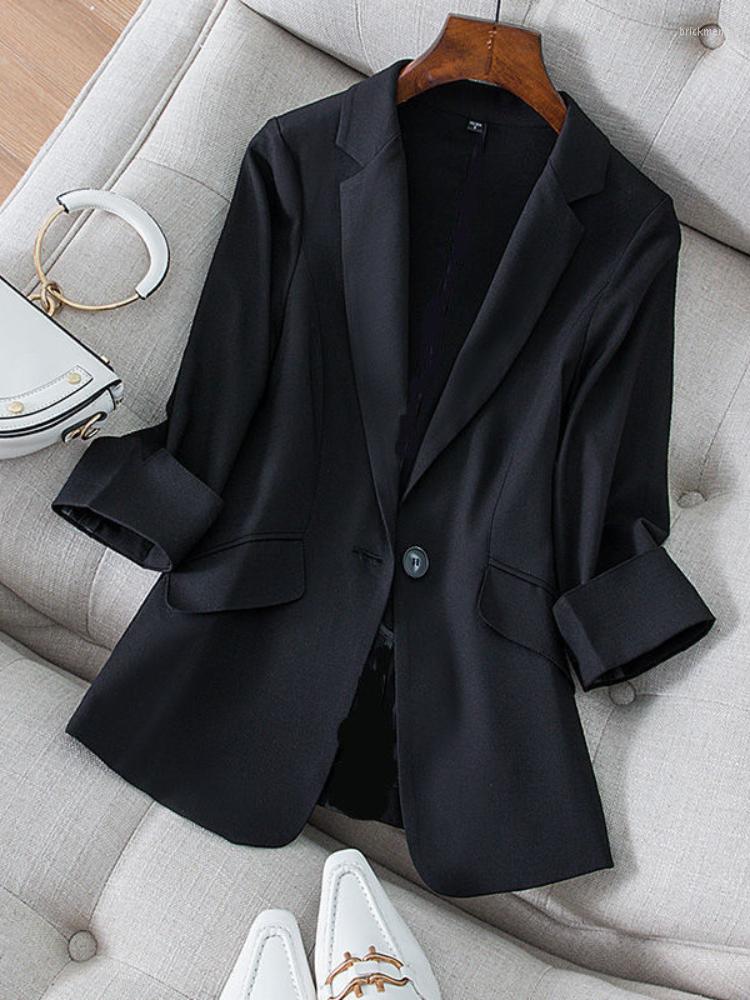 Women' Suits Sigutan 2023 Spring Summer Women Suit Jacket Seven-Minute Sleeve Blazer Female Blazers Woman Clothing, Black
Women' Suits Sigutan 2023 Spring Summer Women Suit Jacket Seven-Minute Sleeve Blazer Female Blazers Woman Clothing, Black
