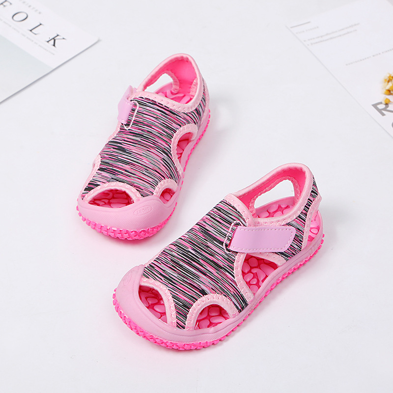 Sandals Summer Baby Girls Boys Children Beach Soft Bottom Non slip Infant Shoes Kids Outdoor Anti collision 230412
