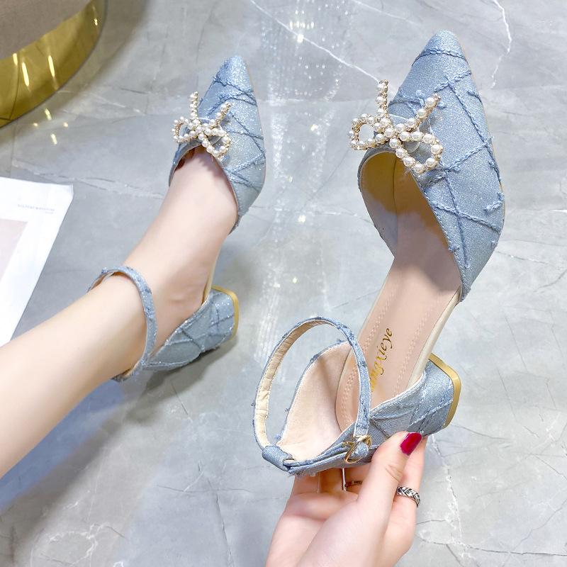 Sandals High Heels Pearl Shoes Women Pointed Toe Ankle Buckle Strap Party Dress Pumps Ladies Chunky Heel Mid-Heel All-Matching, Beige
Sandals High Heels Pearl Shoes Women Pointed Toe Ankle Buckle Strap Party Dress Pumps Ladies Chunky Heel Mid-Heel All-Matching, Beige