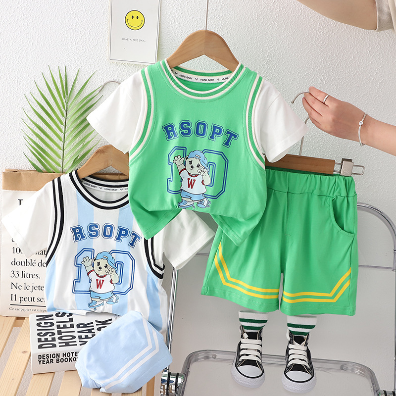 Baby Boys Clothing Sets 2023 Summer Toddler Infant Short Sleeve Basketball Clothes T Shirt Shorts Children Clothes, Green
Baby Boys Clothing Sets 2023 Summer Toddler Infant Short Sleeve Basketball Clothes T Shirt Shorts Children Clothes, Green