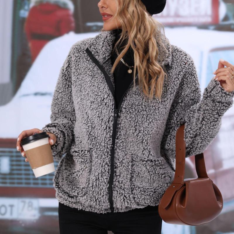 Women' Jackets Glitter European And American Fashion Autumn Women' Lapel Long-sleeved Zipper Double-sided Bubble Velvet Loose Casual, Gray
Women' Jackets Glitter European And American Fashion Autumn Women' Lapel Long-sleeved Zipper Double-sided Bubble Velvet Loose Casual, Gray