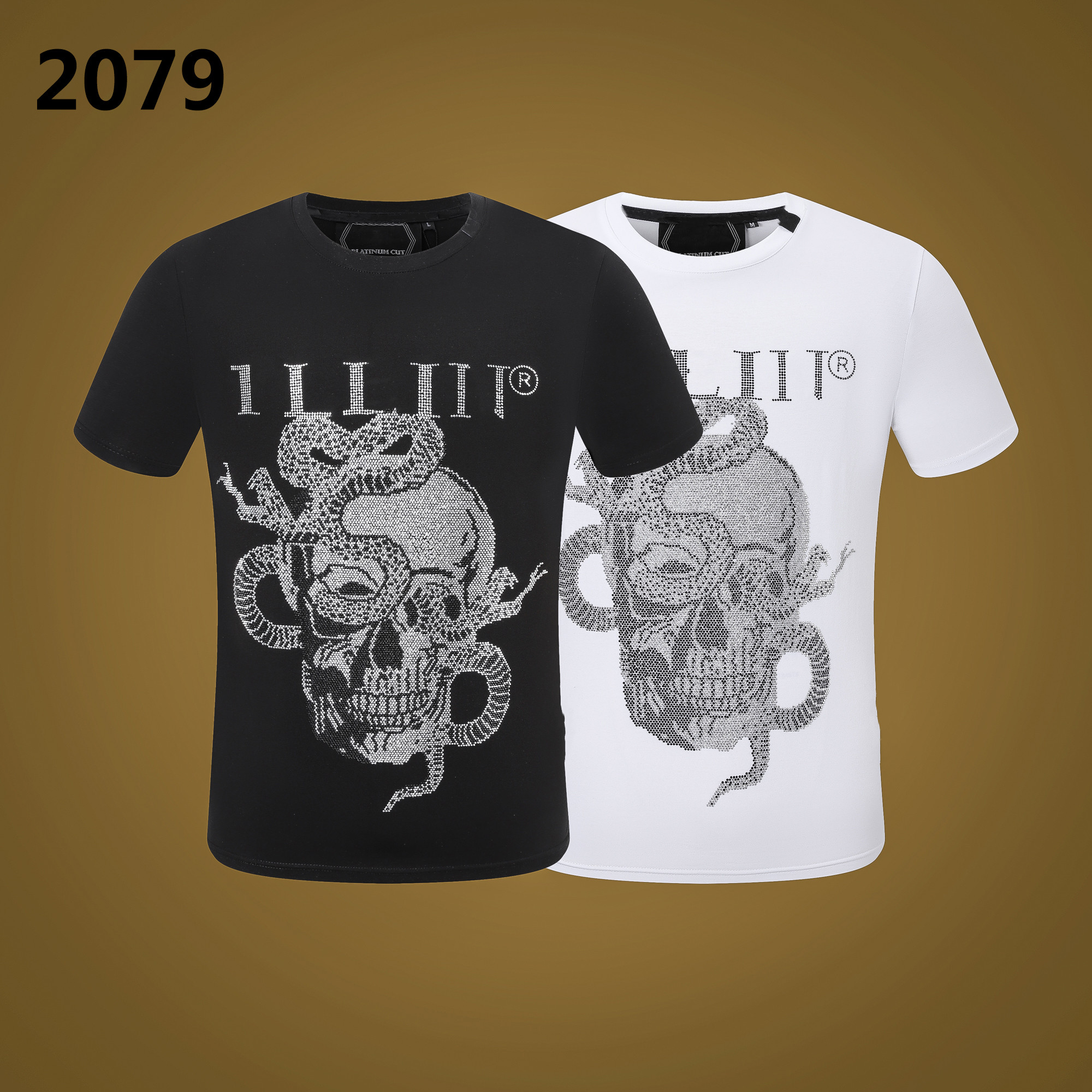 PP Fashion Men's Designer slim fit T-shirt Summer rhinestone Short Sleeve Round Neck shirt tee Skulls Print Tops Streetwear collar Polos M-xxxL pp2079, 11
PP Fashion Men's Designer slim fit T-shirt Summer rhinestone Short Sleeve Round Neck shirt tee Skulls Print Tops Streetwear collar Polos M-xxxL pp2079, 11