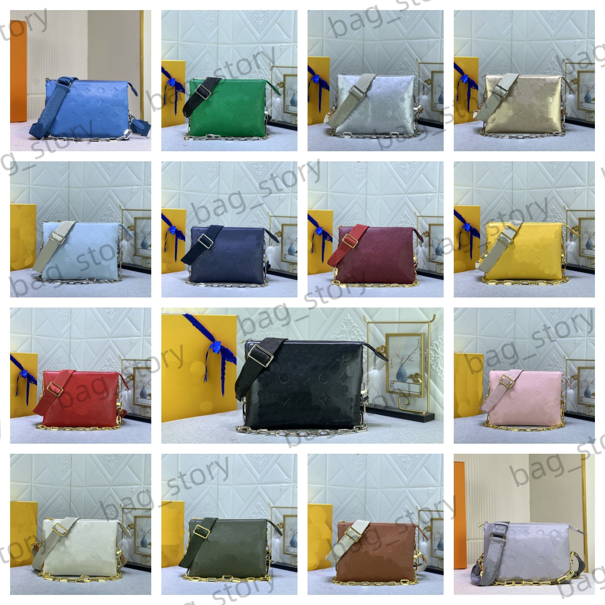Coussin PM Clutch Women Monograms Embossed Handbag Detachable Chain Adjustable Strap Underarm Bag Luxurys Shoulder Bags Cross-body Evening Bags Multi Color, 14
Coussin PM Clutch Women Monograms Embossed Handbag Detachable Chain Adjustable Strap Underarm Bag Luxurys Shoulder Bags Cross-body Evening Bags Multi Color, 14