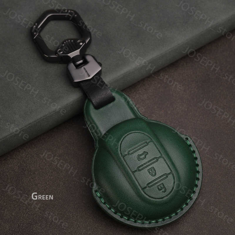 Key Rings Leather Car Remote Key Case Fob Cover For MINI Cooper Clubman Hardtop Hatchback Countryman F54 F55 F56 F57 F60 Key chain J230413
