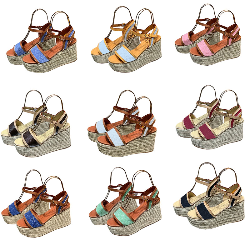 Pink Classic Harbour Wedge Sandals Women Designer Luxury Black White Blue Green Red Hemp Rope Platform Ankle Strap High Heel Shoes Size 35-40, Colour 3
Pink Classic Harbour Wedge Sandals Women Designer Luxury Black White Blue Green Red Hemp Rope Platform Ankle Strap High Heel Shoes Size 35-40, Colour 3