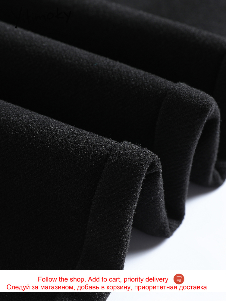 Women's Pants Capris Yitimoky Woolen Pants for Women Office Lady High Waist Clothes Work Black Coffee Full Length Trousers Korean Fashion Bottoms