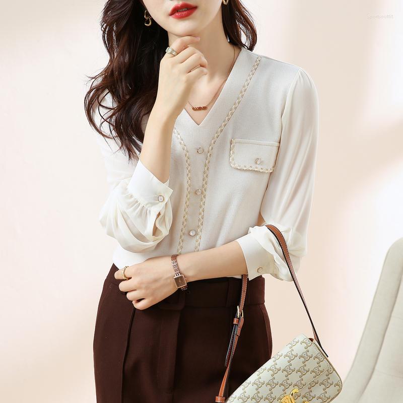 Women's Blouses Elegantl Knitted Shirts Women's Ladies Blusas Mujer 2023 Spring Autumn Long Sleeve Causal Tops, Black
Women's Blouses Elegantl Knitted Shirts Women's Ladies Blusas Mujer 2023 Spring Autumn Long Sleeve Causal Tops, Black