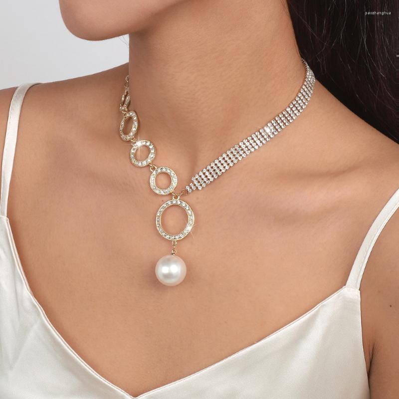 Chains Tennis Chain Necklace For Women Luxury Crystal Young Girls Wedding Bride Vintage Rhinestones Big Bead Pendant Aesthetic Jewelry 
Chains Tennis Chain Necklace For Women Luxury Crystal Young Girls Wedding Bride Vintage Rhinestones Big Bead Pendant Aesthetic Jewelry