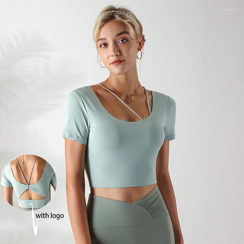 Active Shirts With Logo Ladies Yoga Short Sleeve Stretch Back Cutout Chest Pad Sports Fitness Top Fashion Casual Outdoor Jogging T-Shirt, Blue
Active Shirts With Logo Ladies Yoga Short Sleeve Stretch Back Cutout Chest Pad Sports Fitness Top Fashion Casual Outdoor Jogging T-Shirt, Blue