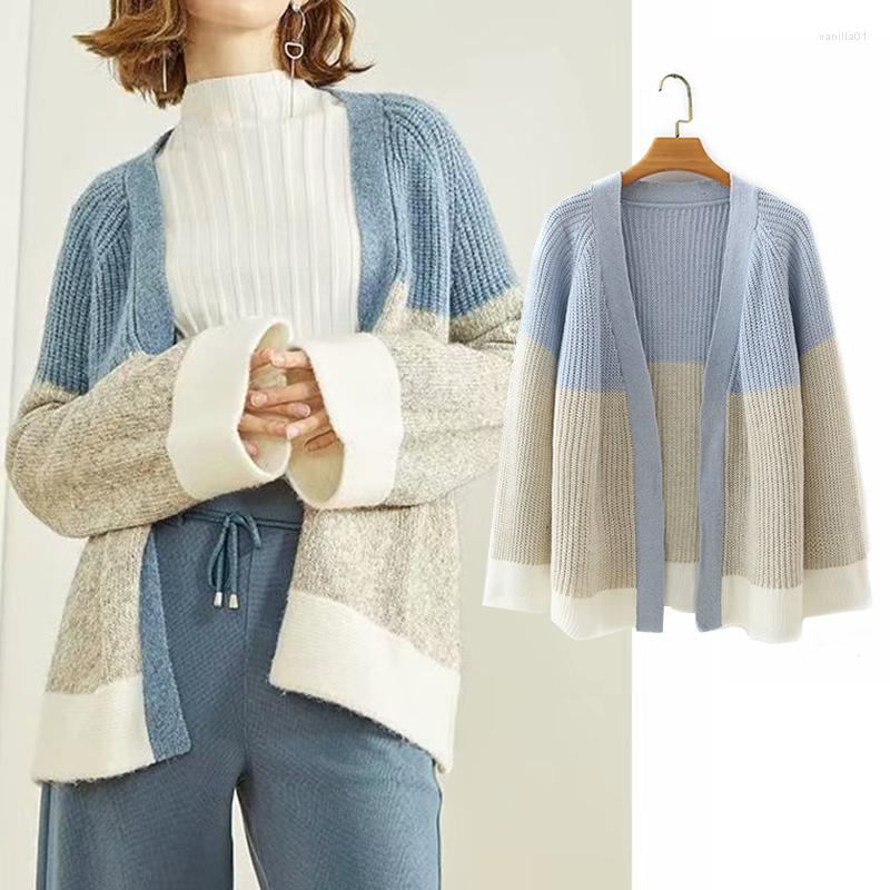 Women's Knits 2023 Women Autumn Patchwork Knit Cardigan Sweater V-Neck Girl Long Sleeve Casual Loose, Blue
Women's Knits 2023 Women Autumn Patchwork Knit Cardigan Sweater V-Neck Girl Long Sleeve Casual Loose, Blue