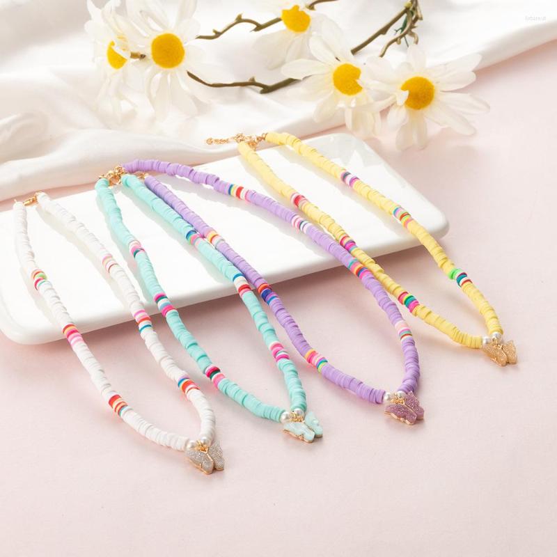 Choker Butterfly Pendant Polymer Clay Necklace Soft Pottery Colorful Surfer Beads Collar Handmade Jewelry
Choker Butterfly Pendant Polymer Clay Necklace Soft Pottery Colorful Surfer Beads Collar Handmade Jewelry