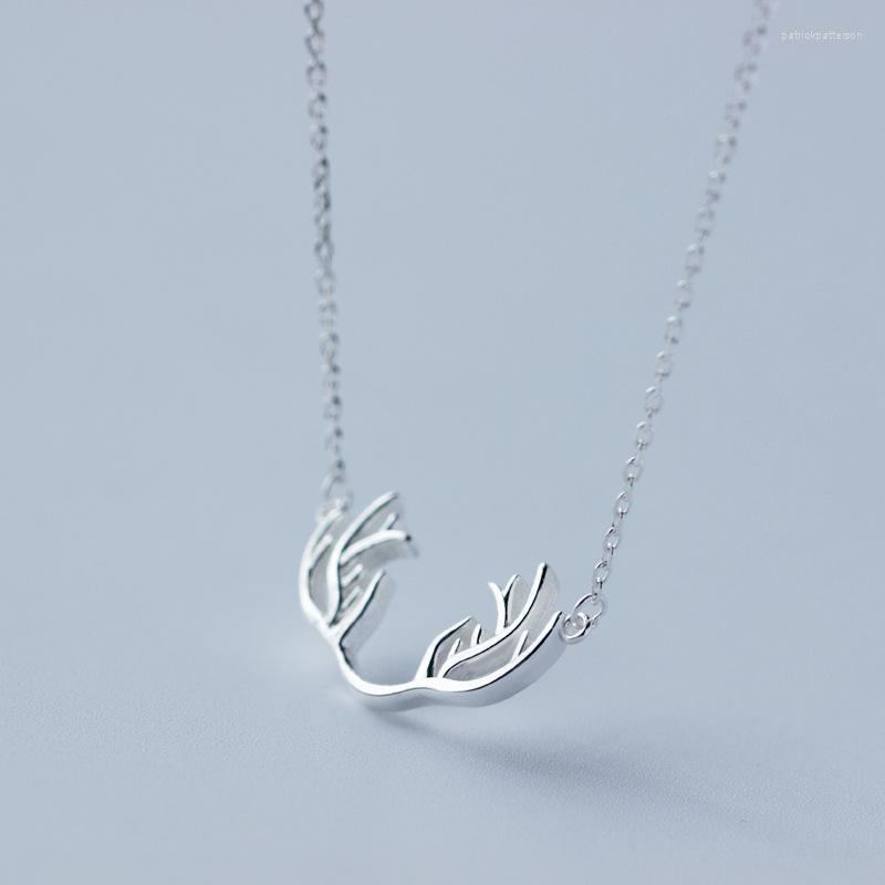 Pendant Necklaces SanLan 1pcs Deer Necklace Elk Antler Jewelry