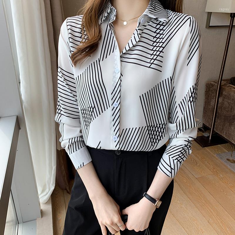 Women' Blouses Satin Women Shirt Printing Silk Shirts And 2023 Spring Women' Elegant Basic Female Clothing Stripe Womens Tops, Picture color
Women' Blouses Satin Women Shirt Printing Silk Shirts And 2023 Spring Women' Elegant Basic Female Clothing Stripe Womens Tops, Picture color