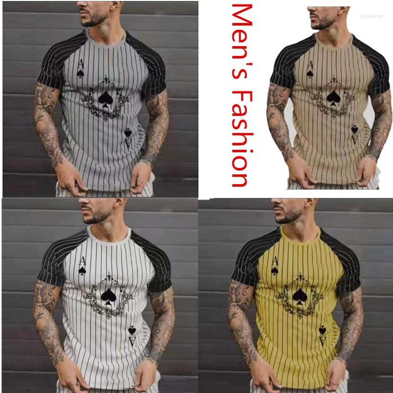 Men's T Shirts 2023 European And American Spring Summer Poker A Stripe Print Shoulder Sleeve Color Matching Men's T-shirt Top
Men's T Shirts 2023 European And American Spring Summer Poker A Stripe Print Shoulder Sleeve Color Matching Men's T-shirt Top