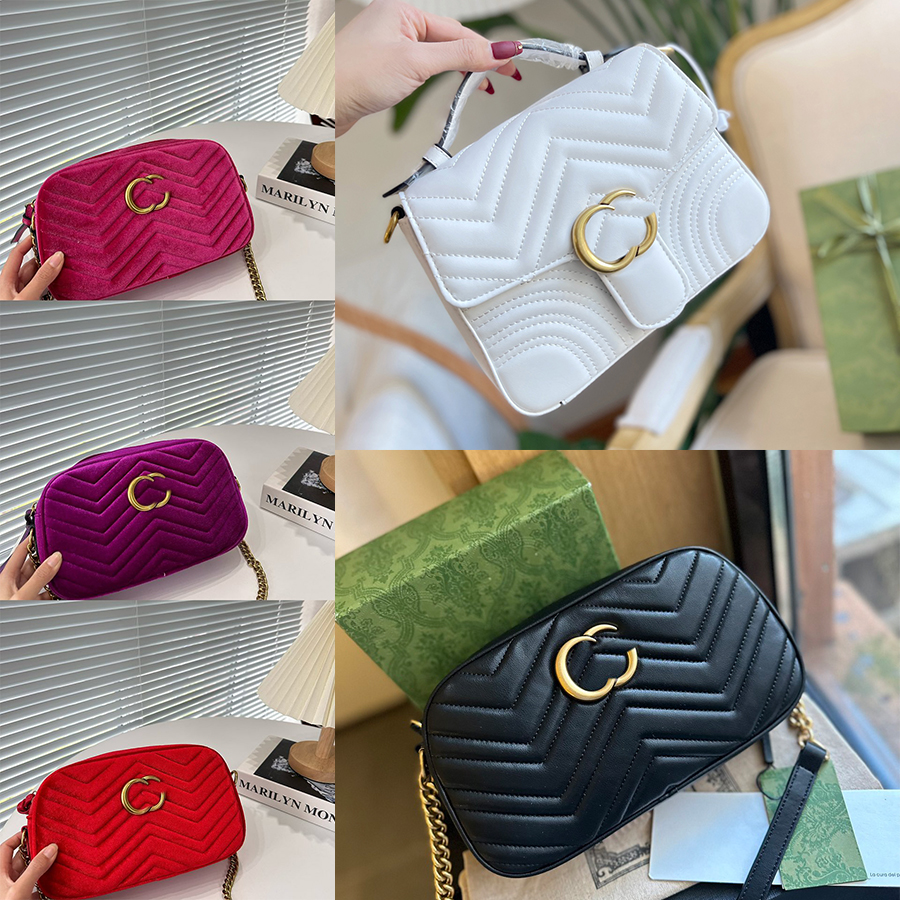 Designer Marmont Messrnger Bag Crossbody Fashion Women Handbag Purse Chain Shoulder Bags High Quality Flap Classic Totes with Box