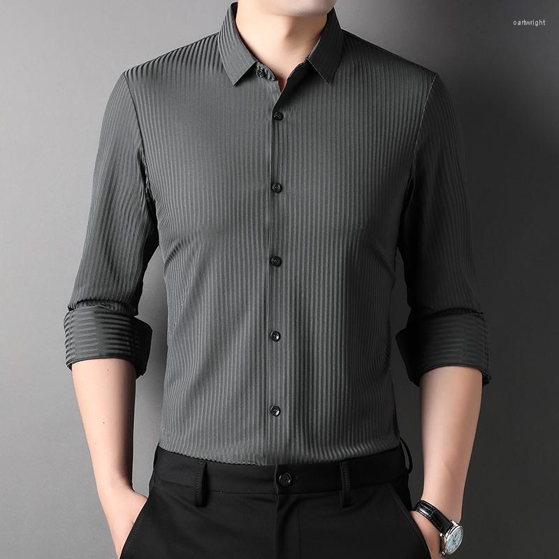 Men's Casual Shirts Seamless Solid Color Men's Luxury Long Sleeve Vertical Stripe Male Spring Autumn Simple Man, Black
Men's Casual Shirts Seamless Solid Color Men's Luxury Long Sleeve Vertical Stripe Male Spring Autumn Simple Man, Black