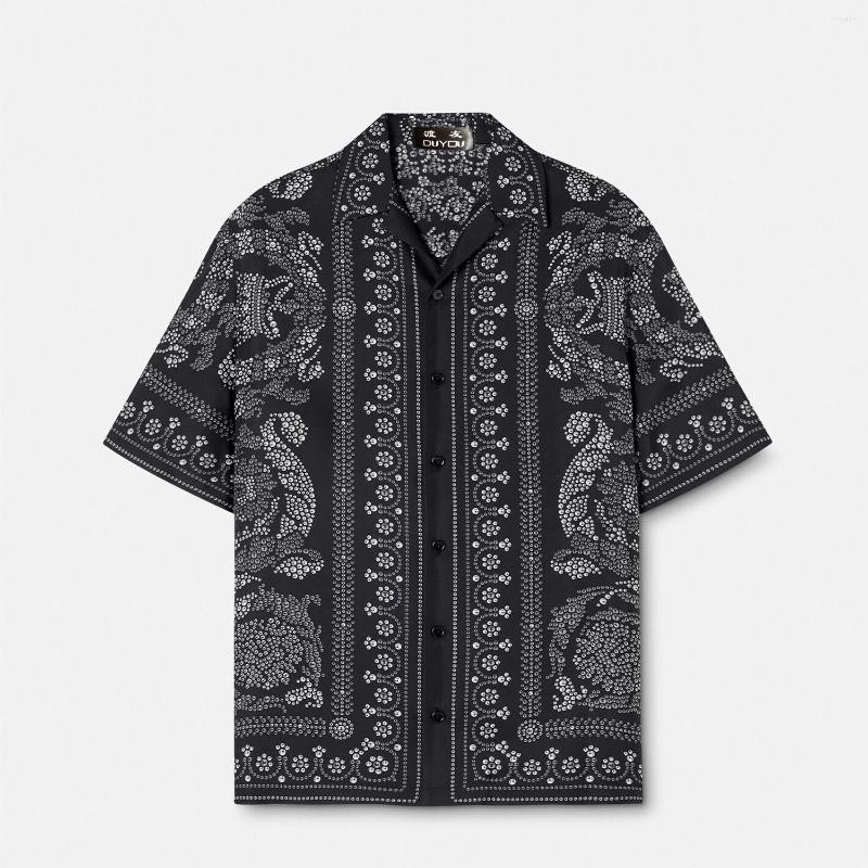 Men's Casual Shirts Men's Cotton Dress Barocco Print Short Sleeve Camisas Masculina Slim Fit Mens Business Shirt 101651, Black
Men's Casual Shirts Men's Cotton Dress Barocco Print Short Sleeve Camisas Masculina Slim Fit Mens Business Shirt 101651, Black