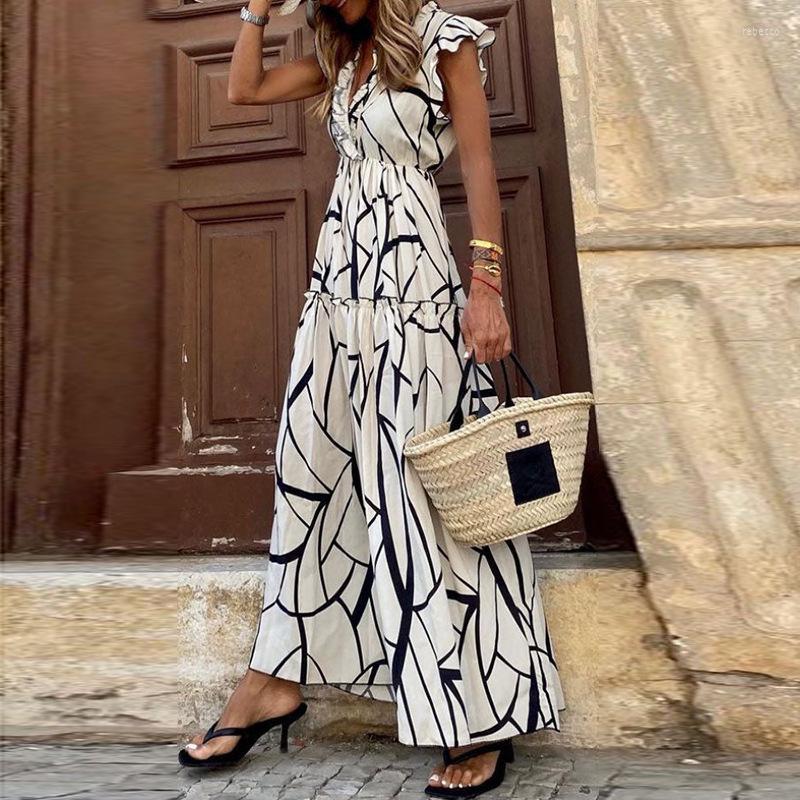 Casual Dresses Women' Dress 2023 Summer Fashion Abstract Print Wooden Ear Lace Up V-Neck Sleeveless Waist Wrap Long
Casual Dresses Women' Dress 2023 Summer Fashion Abstract Print Wooden Ear Lace Up V-Neck Sleeveless Waist Wrap Long