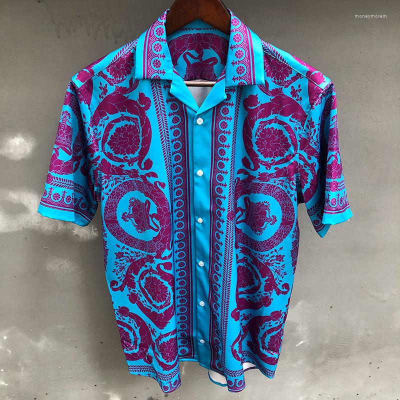Men's Casual Shirts High Quality Summer Short Sleeve Button Down Shirt Hawaiian Ethnic Retro Color Contrast Print Beach Men, Picture
Men's Casual Shirts High Quality Summer Short Sleeve Button Down Shirt Hawaiian Ethnic Retro Color Contrast Print Beach Men, Picture