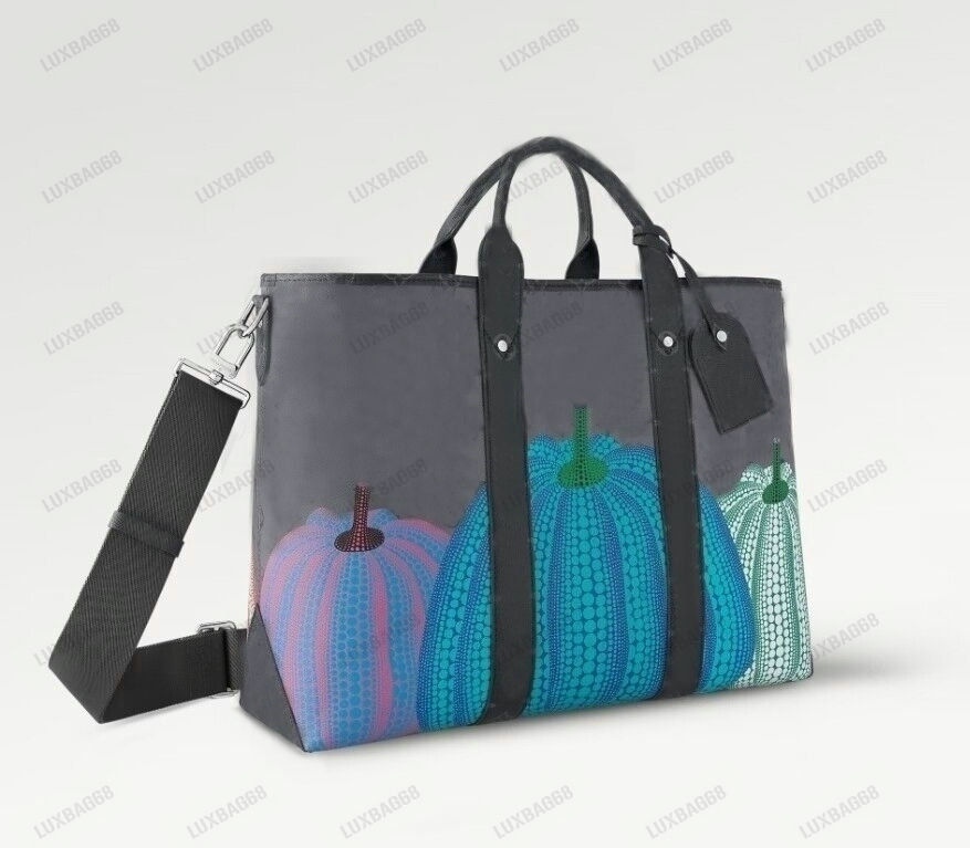 Men's Pumpkin print Weekend Tote Bag M46434 YK Monograms pattern Dots Handbag playful graphic Yayoi Kusama 23SS Business Top Handle Bag Purse For Man, #1
Men's Pumpkin print Weekend Tote Bag M46434 YK Monograms pattern Dots Handbag playful graphic Yayoi Kusama 23SS Business Top Handle Bag Purse For Man, #1