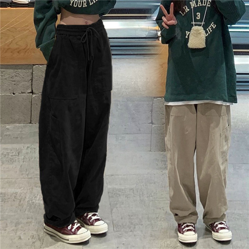 Women's Pants Capris Women Casual Wide Leg Cargo Pants High Waist Hippie Baggy Trousers Fashion Sweatpants Streetwear Vintage Joggers Tech Pant 2