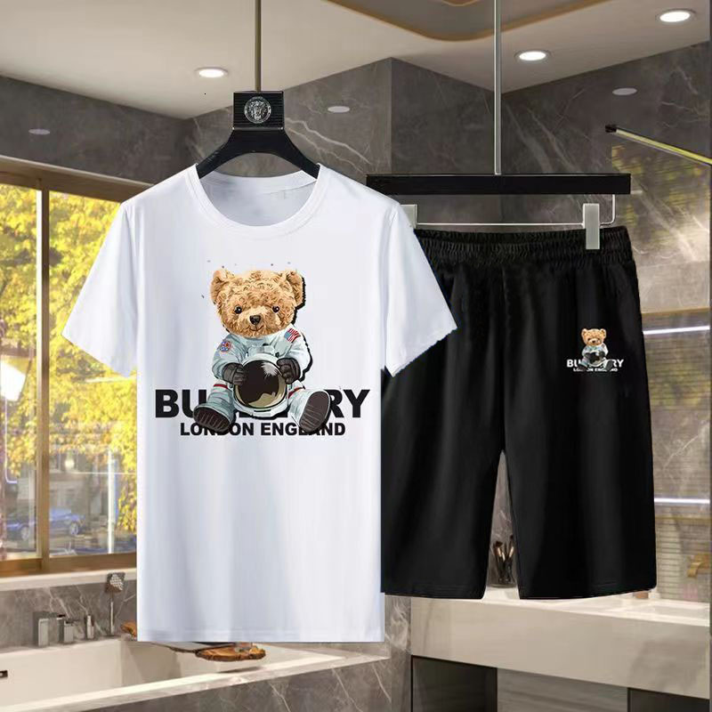 Men' Tracksuits Summer Cotton Shirt and Shorts Set Luxury Brand Short Sleeve Bear Print Women 2 Piece Suit 230413
Men' Tracksuits Summer Cotton Shirt and Shorts Set Luxury Brand Short Sleeve Bear Print Women 2 Piece Suit 230413