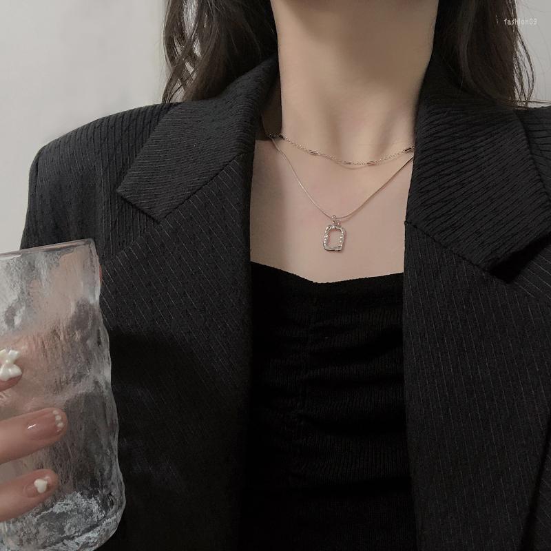 Chains Geometry Necklace Woman Layered Bridal Necklaces Chain High Quality Pendant Jewelry Silver Color Trendy Kpop Stainless Collares
Chains Geometry Necklace Woman Layered Bridal Necklaces Chain High Quality Pendant Jewelry Silver Color Trendy Kpop Stainless Collares