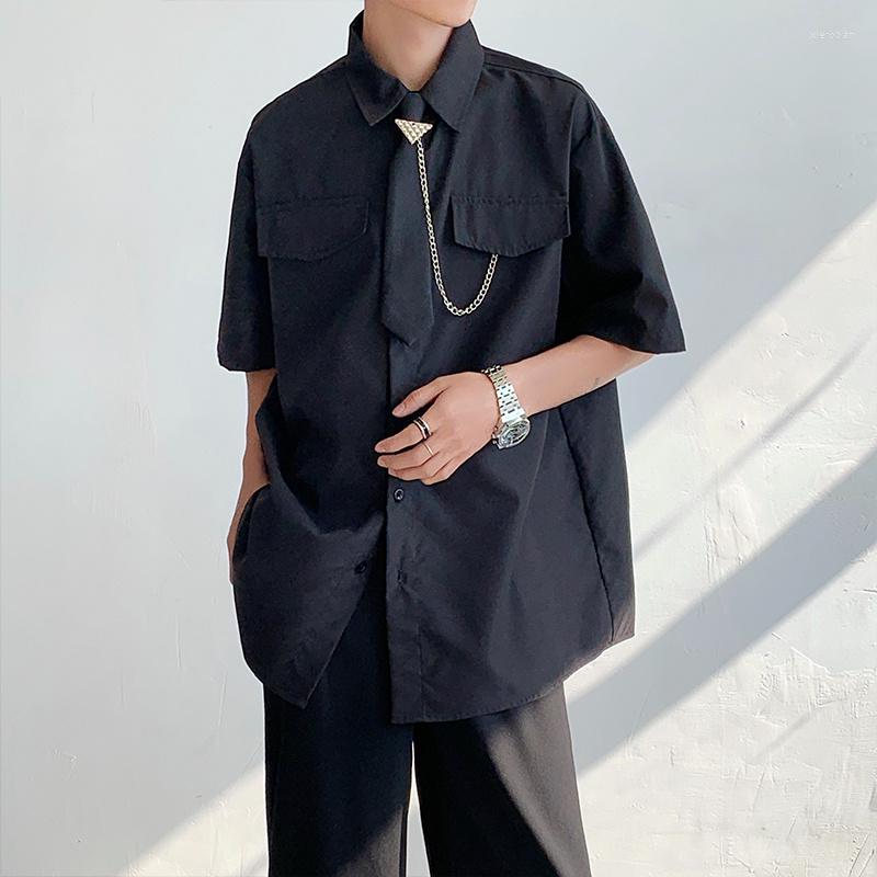 Men's Casual Shirts Summer Short Sleeve Shirt Men Fashion Social Mens Dress Korean Loose Tie Black White Formal -2XL
Men's Casual Shirts Summer Short Sleeve Shirt Men Fashion Social Mens Dress Korean Loose Tie Black White Formal -2XL