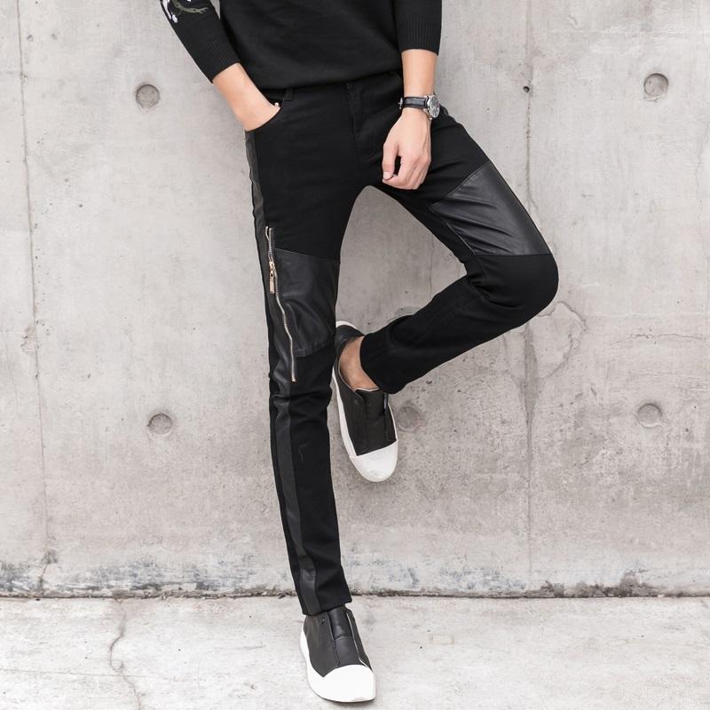 Men's Pants Fashion Men Leather Trousers Motorcycle With Zipper Casual Skinny A107, Black
Men's Pants Fashion Men Leather Trousers Motorcycle With Zipper Casual Skinny A107, Black