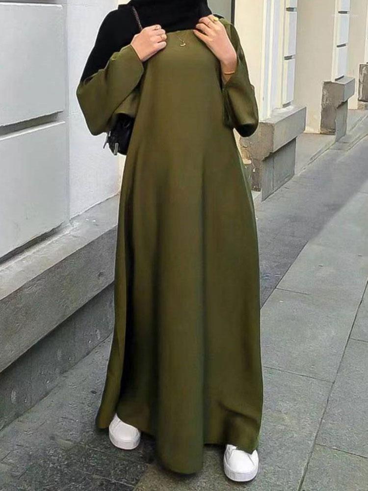 Ethnic Clothing Plain Abaya Muslim Long Dress Women Soft Satin Hijab Robe African Dresses With Pockets Islam Dubai Turkey Modest Abayas 2023
Ethnic Clothing Plain Abaya Muslim Long Dress Women Soft Satin Hijab Robe African Dresses With Pockets Islam Dubai Turkey Modest Abayas 2023