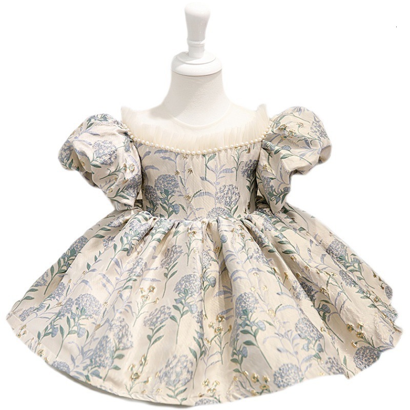 Girl's Dresses Infant Baby Girl Dress Tulle Baptism Dresses for Girls 1st Year Birthday Beading Lace Appliqued Party Wedding Prom Kids Clothes 23