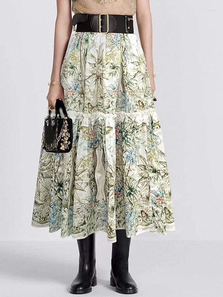 Skirts Spring And Summer Printed Skirt With High Waist Big Swing Temperament A-line Wooden Ear Fashion Dress, Blue
Skirts Spring And Summer Printed Skirt With High Waist Big Swing Temperament A-line Wooden Ear Fashion Dress, Blue