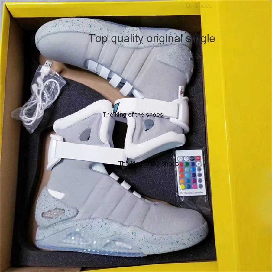 Automatic Laces Air Mag Sneakers Marty Mcfly's Led Shoes Man Back To The Future Glow In The Dark Gray Boots Mcflys Sneaker With Box Top, Men us10
Automatic Laces Air Mag Sneakers Marty Mcfly's Led Shoes Man Back To The Future Glow In The Dark Gray Boots Mcflys Sneaker With Box Top, Men us10