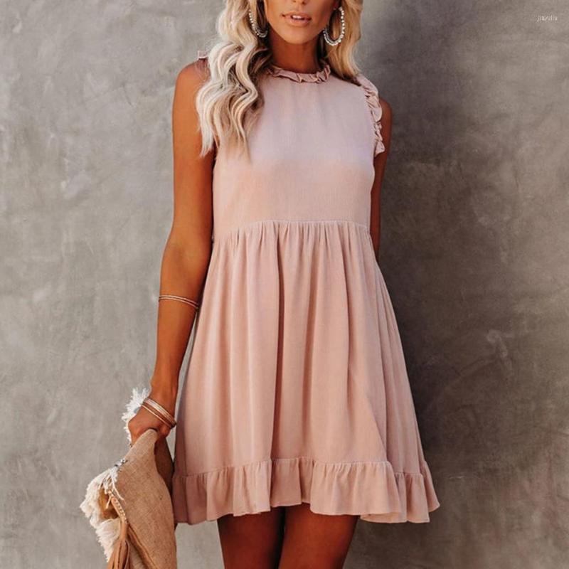 Casual Dresses 2023 Autumn Women's Solid Color Fashion O-neck Sleeeless Dress With Belt Office Lady Pullover A-Line, Pink
Casual Dresses 2023 Autumn Women's Solid Color Fashion O-neck Sleeeless Dress With Belt Office Lady Pullover A-Line, Pink