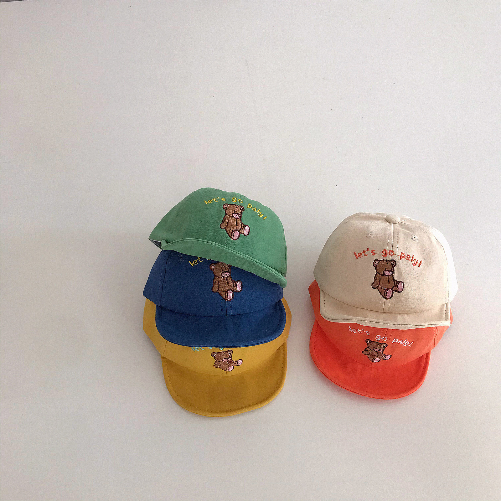 Caps Hats Cute Bear Baby Basketball For Girls Boys Adjustable Kids ed Summer Big Brim Children Sun Accessories 230412