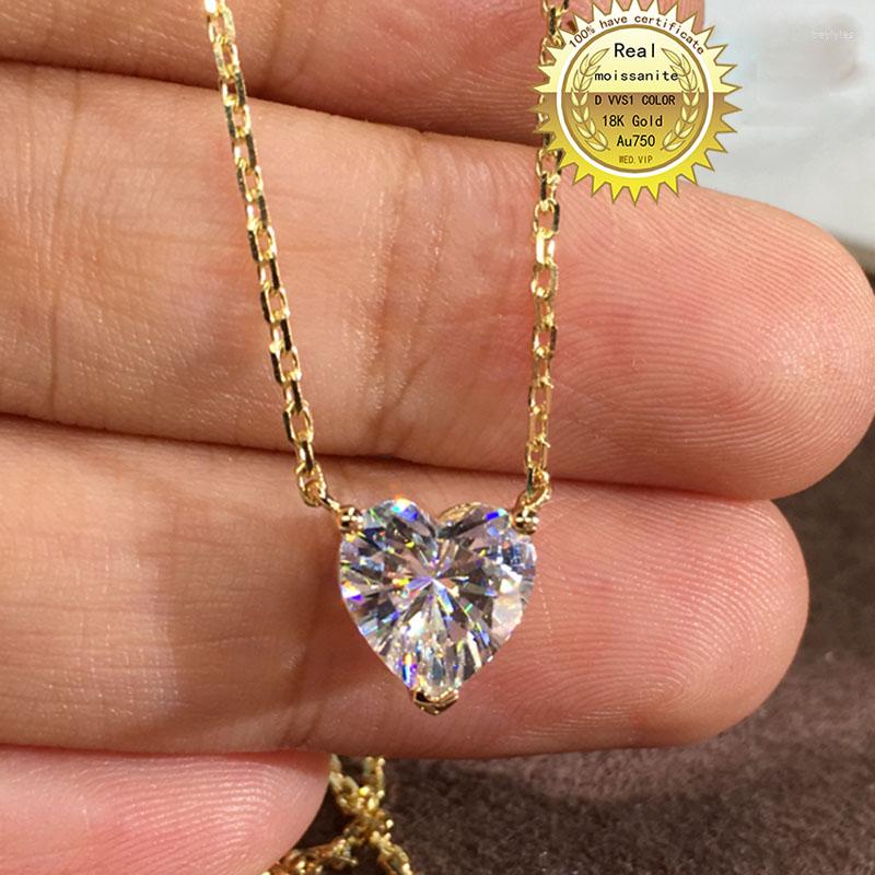 Chains Au750 18K Solid Gold Necklace 1ct Moissanite Diamond DVVS Color With National Certificate
Chains Au750 18K Solid Gold Necklace 1ct Moissanite Diamond DVVS Color With National Certificate