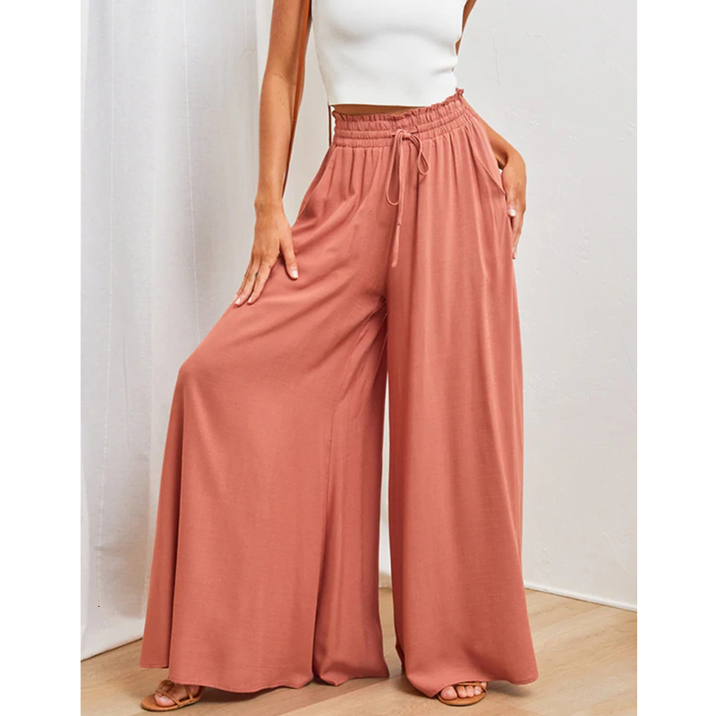 Women's Pants Capris Women Oversized Solid Wide Leg Pants Casual Fashion Simple All-match Straight Pants Female Clothes High Waist Loose Trousers