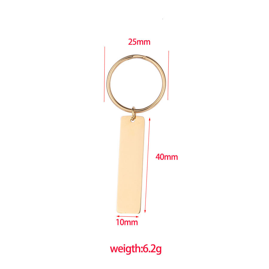 Keychains Lanyards Fnixtar 10Pcs Strip Bar Keychain Mirror Polish Stainless Steel Stamping Blank Keychain For DIY Custom Name Engrave Tags Keychain 23