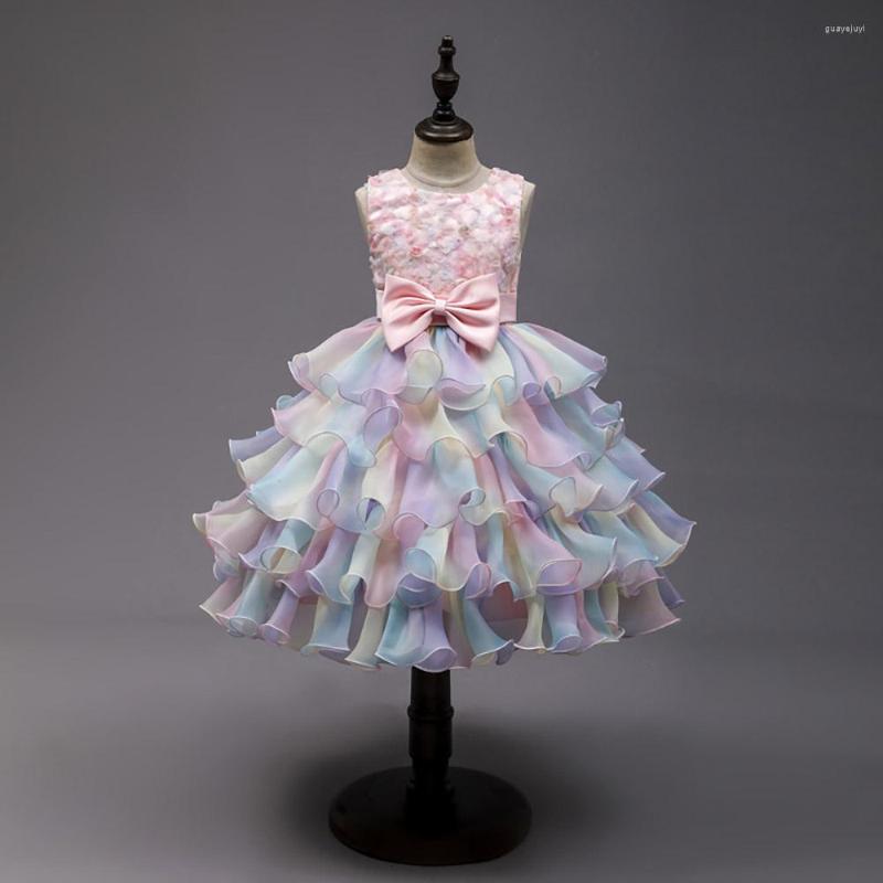 Girl Dresses Kids Girls Bowknot Princess Dress Birthday Party Exquisite Rainbow Wavy Tulle Tiered Sleeveless Applique Ball Gown, Pink
Girl Dresses Kids Girls Bowknot Princess Dress Birthday Party Exquisite Rainbow Wavy Tulle Tiered Sleeveless Applique Ball Gown, Pink